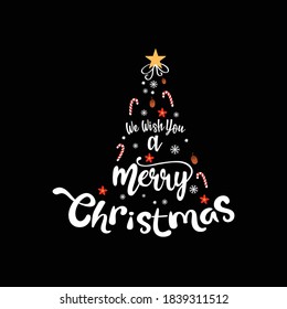 We wish you a merry cristmas T shirt vector design