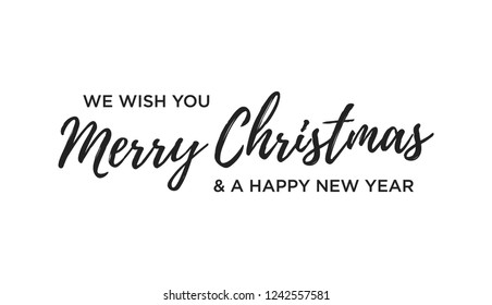 We Wish Your a Merry Christmas, Happy New Year Background, Happy New Year, Christmas Background, Holiday Vector Text Illustration Background, Holiday Greeting Card
