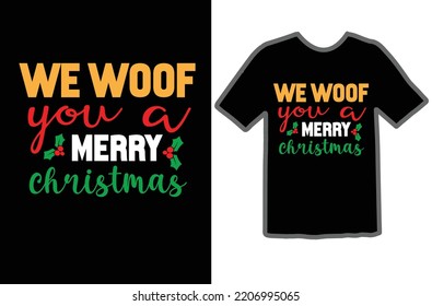 We woof you a merry Christmas svg design