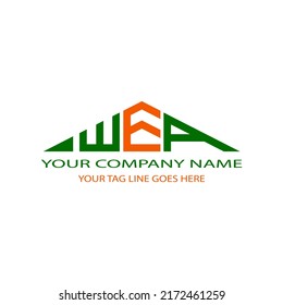 WEA letter logo creative design with vector graphic
