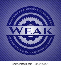 Weak badge with denim texture