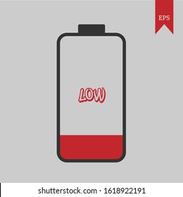 weak battery graphic vector illustration, can be used for icons, web logos, profile icons and even application logos,