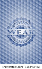 Weak blue polygonal badge.