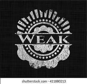 Weak chalk emblem, retro style, chalk or chalkboard texture