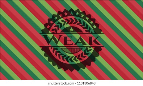 Weak christmas badge.