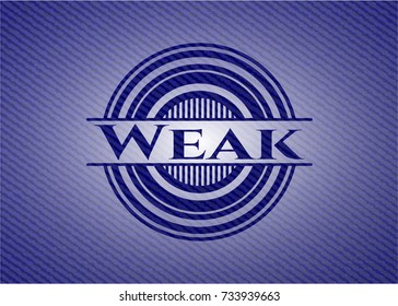 Weak emblem with jean high quality background