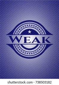 Weak emblem with jean high quality background