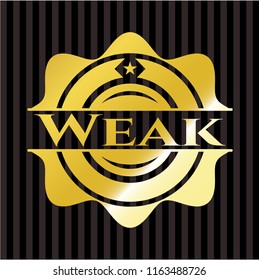 Weak gold shiny emblem