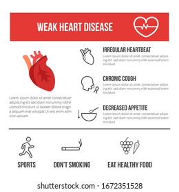 Weak Heart Disease Infographic Template