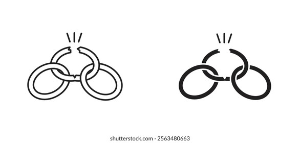 Weak icons in outline and fill. vector illustration for ui.