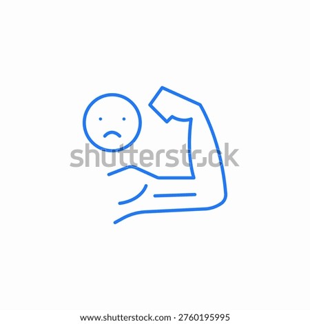 weak muscle icon sign vector
