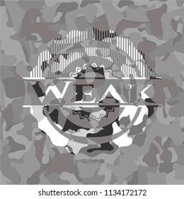Weak on grey camo pattern