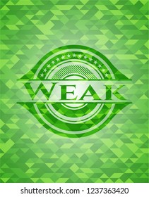 Weak realistic green mosaic emblem