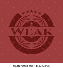 Weak realistic red emblem
