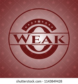 Weak retro red emblem