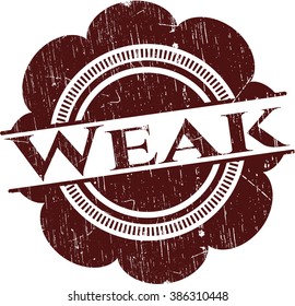 Weak rubber grunge texture seal