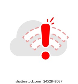 weak signal. no internet connection concept illustration flat design. simple modern graphic element for empty state ui, infographic, icon