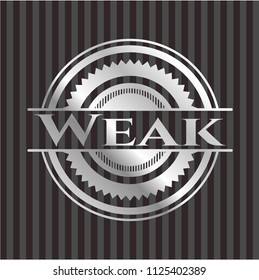 Weak silver badge or emblem