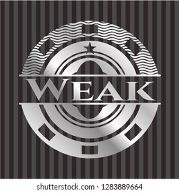 Weak silver emblem or badge