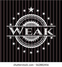 Weak silvery emblem or badge
