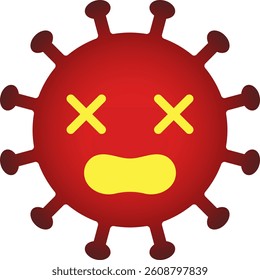 Weak Virus Isolated Vector Illustration