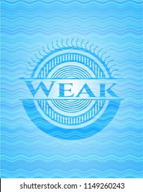 Weak water wave badge background.