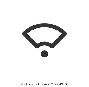 Weak Wi Fi Icon. Bad Wifi Signal Icon. No Wireless Internet Connection Signal. Vector Illustration Isolated On White Background.