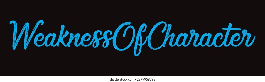 weakness of character text on black background.