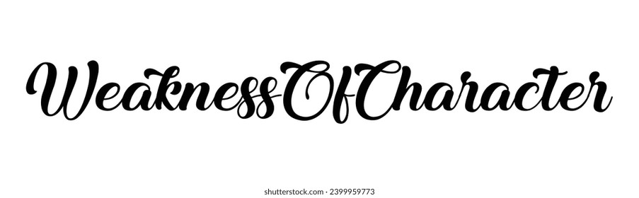 weakness of character text on white background.