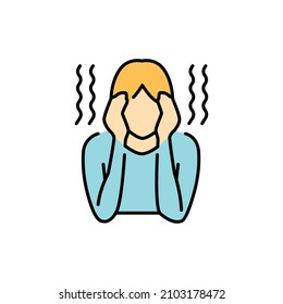 Icono de línea de color de debilidad. Enfermedades humanas. Pictograma para página web, aplicación móvil, promoción.