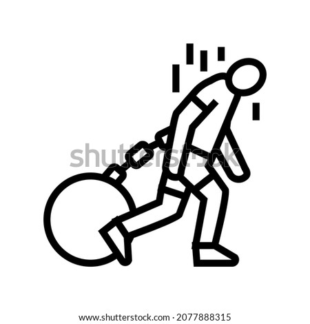 weakness health problem line icon vector. weakness health problem sign. isolated contour symbol black illustration