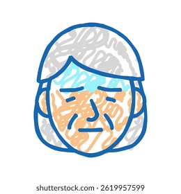 weakness hiv symptom doodle icon sketch vector. weakness hiv symptom sign. isolated symbol illustration