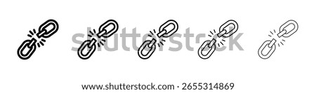 Weakness icon filled flat sign concept for web design.