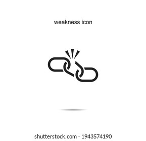 weakness icon vector illustration graphic on background