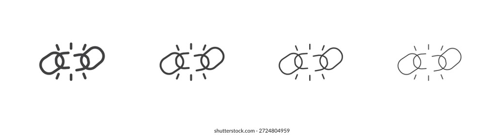 Ícones de fraqueza para design gráfico e Web.