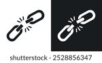 Weakness icons. solid style vector