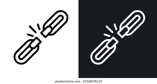 Weakness outlined icon vector collection.