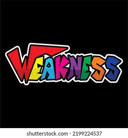weakness - vector illustration in shape with colorful tools