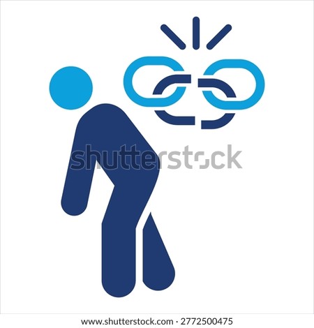 Weaknesses Flat Blue Icon Style