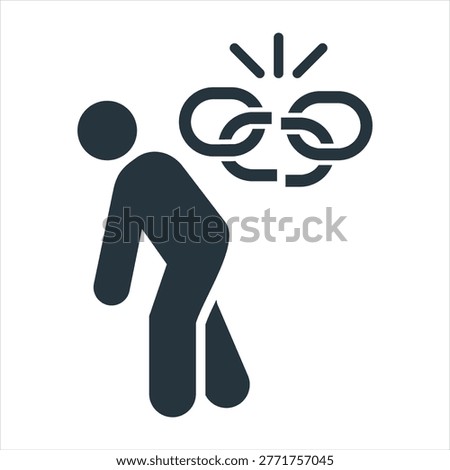 Weaknesses Glyph Icon Vector Illustration