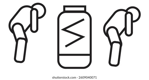 weaknesses line icon illustration vector graphic. Simple element illustration vector graphic, suitable for app, websites, and presentations isolated on white background