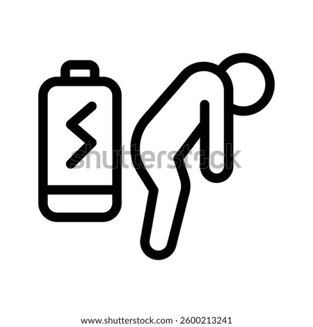 weaknesses line icon illustration vector graphic. Simple element illustration vector graphic, suitable for app, websites, and presentations isolated on white background