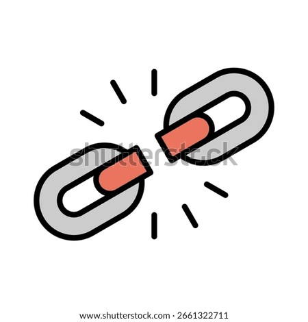 Weaknesses lineal color icon vector illustration