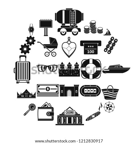 Weal icons set. Simple set of 25 weal vector icons for web isolated on white background