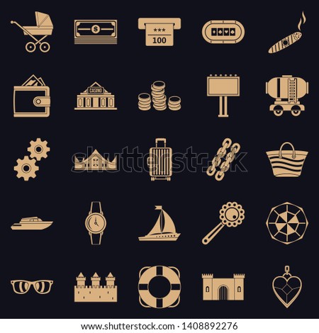 Weal icons set. Simple set of 25 weal vector icons for web for any design