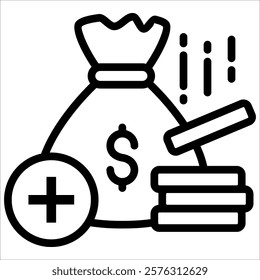 Wealth Accumulation Icon Element For Design
