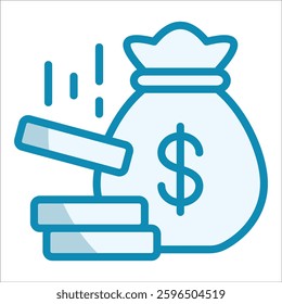 Wealth Accumulation Icon Element For Design