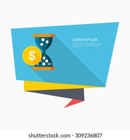 Wealth accumulation icon, vector illustration. Flat design style with long shadow,eps10