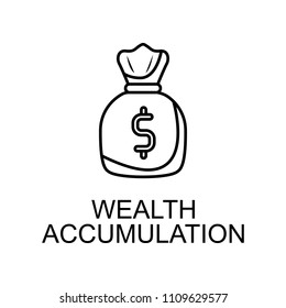 wealth accumulation outline icon. Element of finance icon for mobile concept and web apps. Thin line wealth accumulation outline icon can be used for web and mobile. Premium icon on white background