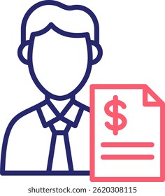 Ilustração do vetor de cores do ícone do Wealth Advisor
